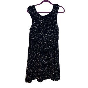 Emily and Fin Womens Navy Blue Shooting Stars Galaxy Dress 1X Pockets Teacher